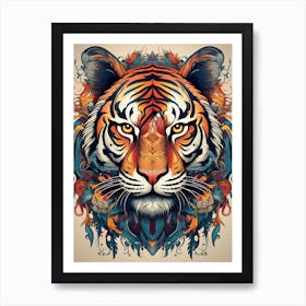 Tiger Art In Symbolism Style 4 Art Print