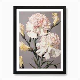 Carnation 1 Flower Painting Art Print