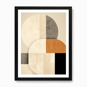 Black And White Trofaiach Geometric Essence Art Print