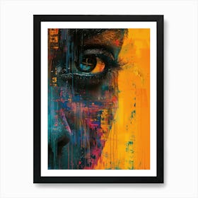 Abstract Of A Woman'S Face 1 Art Print