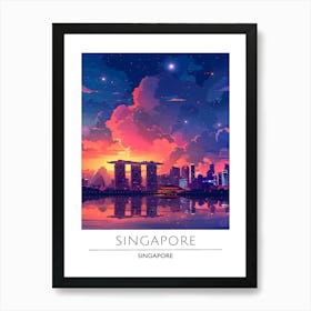 Singapore Skyline Póster