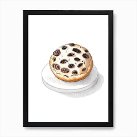 Eccles Cake Bakery Product Quentin Blake Illustration Art Print