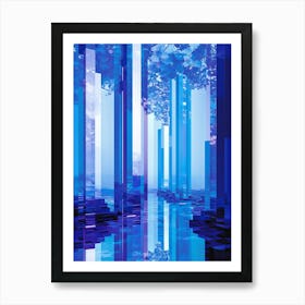 Blue Forest Art Print