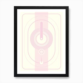 Retro Pink 2 Geometric Abstract Poster