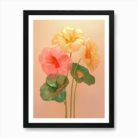 Dreamy Inflatable Flowers Nasturtium 4 Art Print