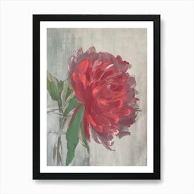 Img 5742 A peony in a vase, gouache Art Print