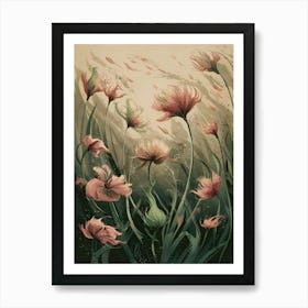 Pink Flowers 3 Art Print