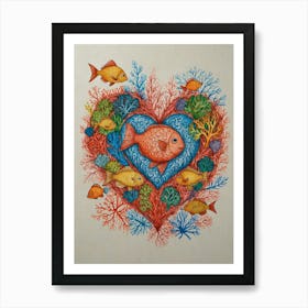 Heart Of Coral 4 Art Print