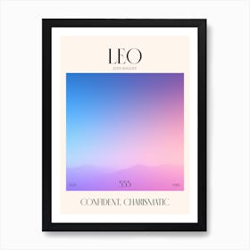 Leo 1 Zodiac Sign Art Print