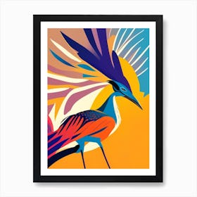 Roadrunner Pop Matisse Bird Art Print