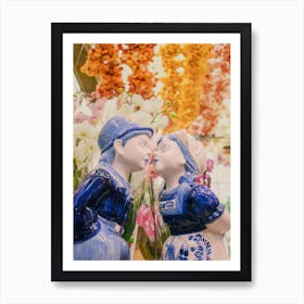 Dutch Kissing Couple, Amsterdam Art Print