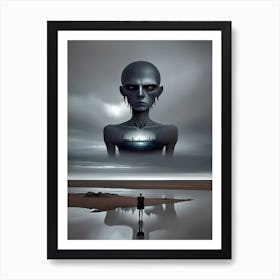 Alien Statue Art Print