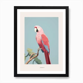 Minimalist Parrot 1 Bird Poster Art Print