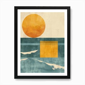 Sun Rises Over The Ocean Art Print