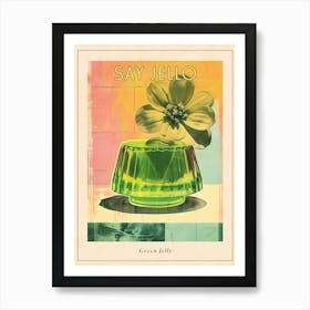 Green Jelly Retro Collage 5 Poster Art Print