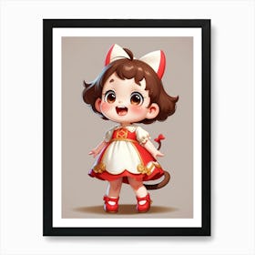 Cute Little Girl 1 Art Print