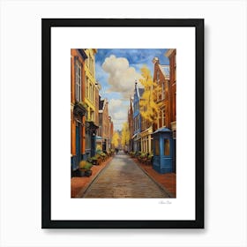 Amsterdam. Holland. beauty City . Colorful buildings. Simplicity of life. Stone paved roads.20 Art Print