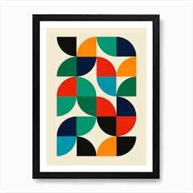 Colorful geometric shapes 1 Art Print