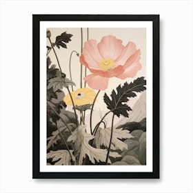 Flower Illustration Poppy 3 Art Print