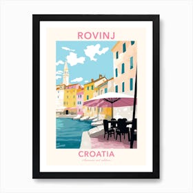 Rovinj, Croatia, Flat Pastels Tones Illustration 3 Poster Art Print