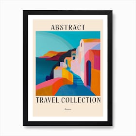 Abstract Travel Collection Poster Greece 7 Art Print