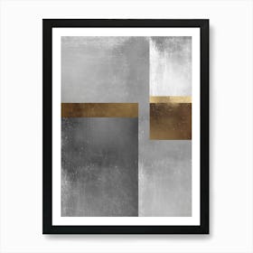 Metal and gold geometry 5 Art Print