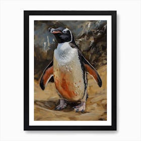Adlie Penguin Deception Island Oil Painting 4 Art Print