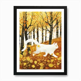 Cat In The Forest 2 Art Print