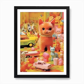 Plastic Toy Kittens Kitsch 2 Art Print