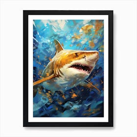  A Lemon Shark Vibrant Paint Splash 3 Art Print