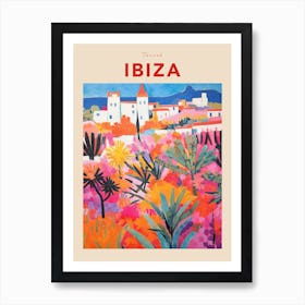 Ibiza Spain Fauvist Travel Poster Art Print