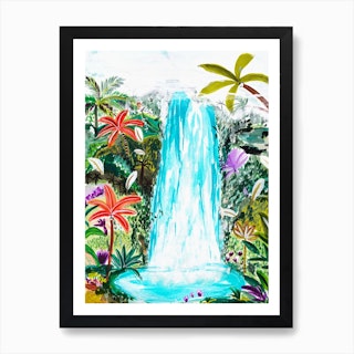 Lush Waterfall Art Print
