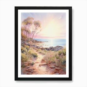 Watercolor Painting Of Cape Le Grand National Park, Australia 2 Art Print