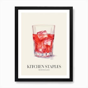 Kitchen Staples Negroni Glass 1 Art Print