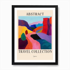 Abstract Travel Collection Poster Cyprus 4 Art Print