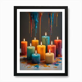 Colorful Candles 2 Art Print