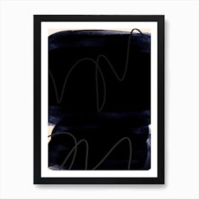 Black Abstract Art Art Print