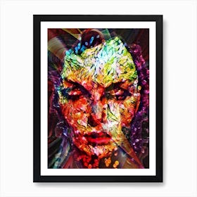 Psychedelic Face Art Print