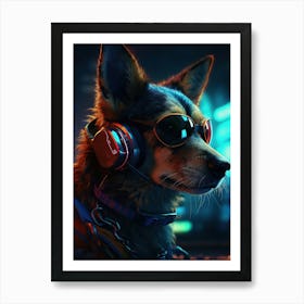 Cyberpunk Dog 9 Art Print