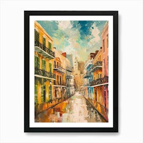 New Orleans Cityscape Painting Style 4 Art Print