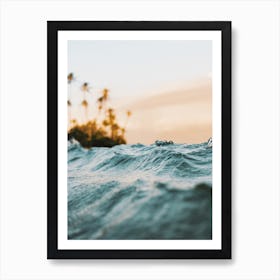 Sunset Ocean Waves Art Print