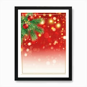 A Sparkling Holiday Card Adorned With Festive Decor From A Traditional December Landscape The Card (1) Art Print