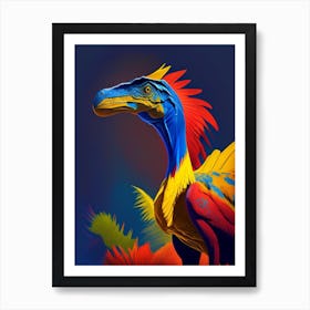 Eoraptor Primary Colours Dinosaur Art Print