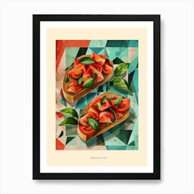 Bruscetta Art Deco Poster 2 Art Print