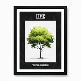 Lime Tree Pixel Illustration 3 Poster Art Print