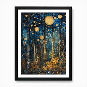 Night In The Forest 1 Art Print