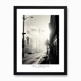 Poster Of Los Angeles, Black And White Analogue Photograph 4 Art Print