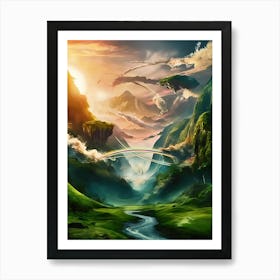 Fantasy Landscape Hd Wallpaper Art Print