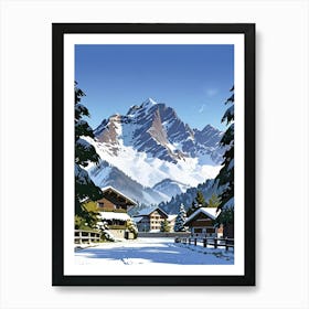 Village In The Mountains Art Print