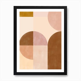 Pink Abstract Geometric Painting No.1 Art Print